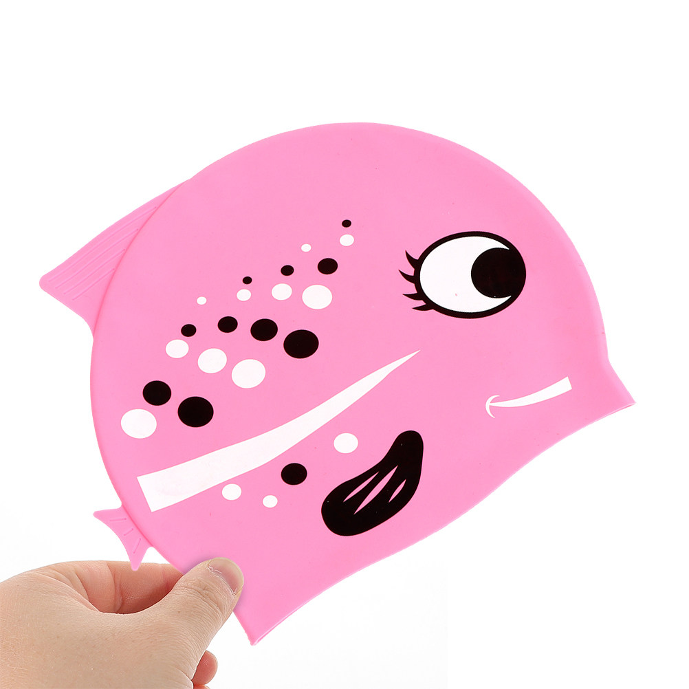 Swim Cap Silicone - 2Pcs 어린이 실리콘 수영 모자 귀여운
