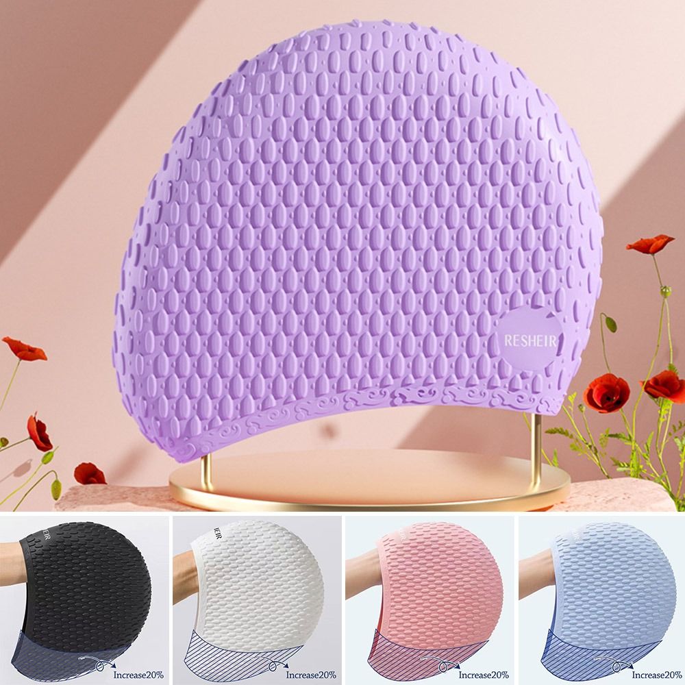 Swim Cap Silicone - 탄성 여름 수영 모자 방수 편안한