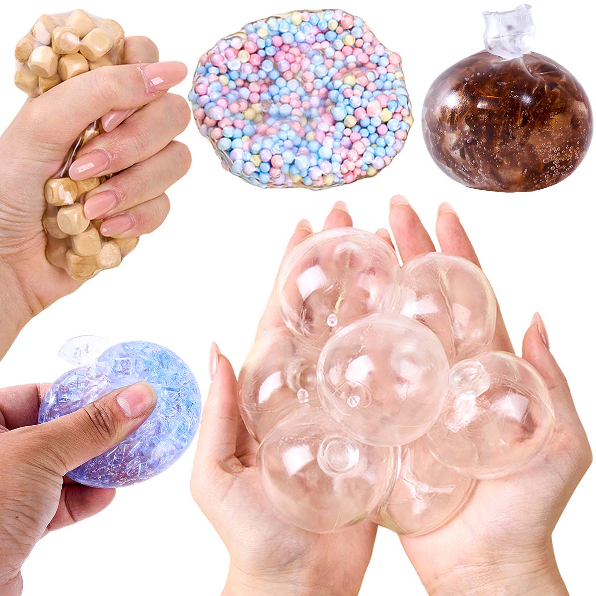 Bocce Ball Set - 6개 투명 소프트 TPR 빈 볼