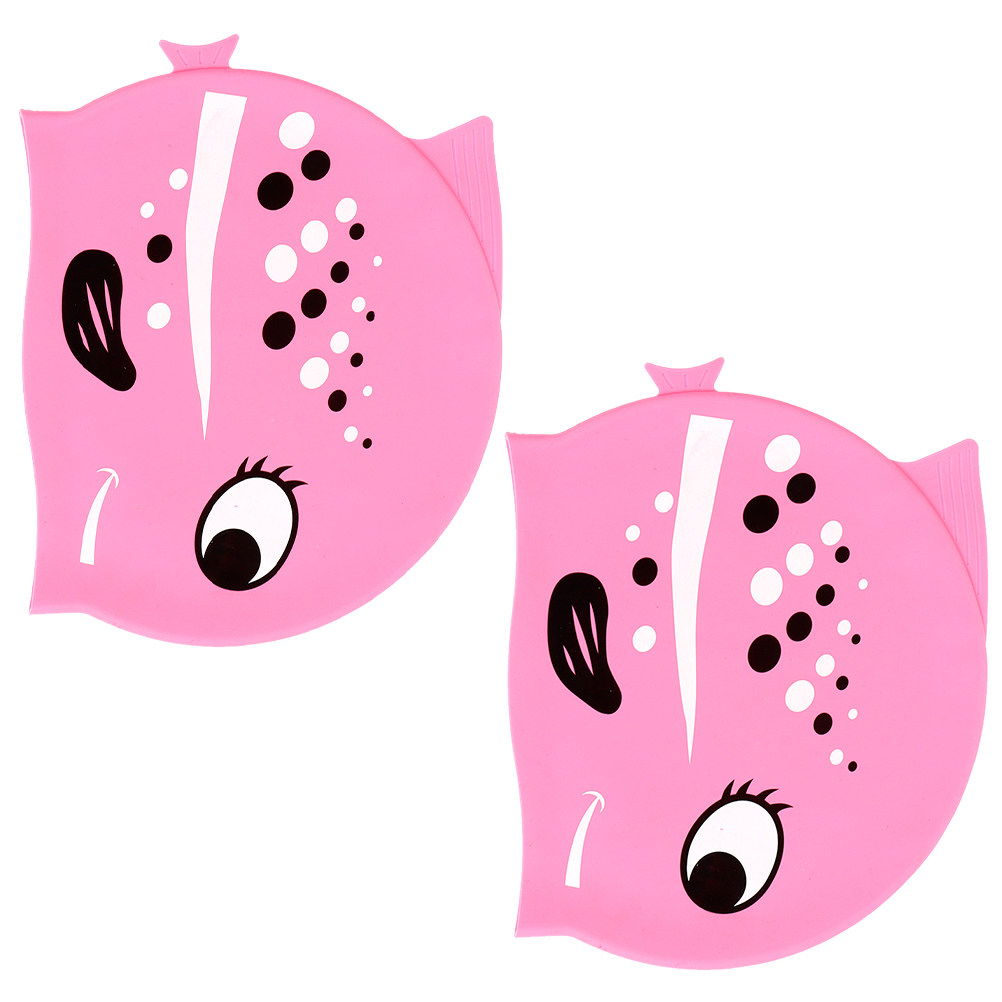 2Pcs 어린이 실리콘 수영 모자 귀여운 물고기 패턴  - Swim Cap Silicone 리뷰 및 가격