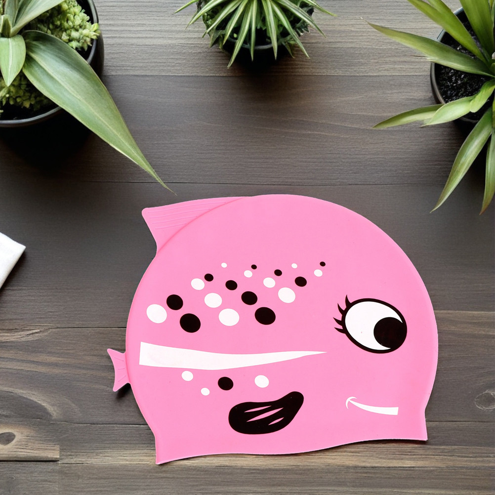 2Pcs 어린이 만화 물고기 실리콘 수영 모자 방수 편 - Swim Cap Silicone 리뷰 및 가격