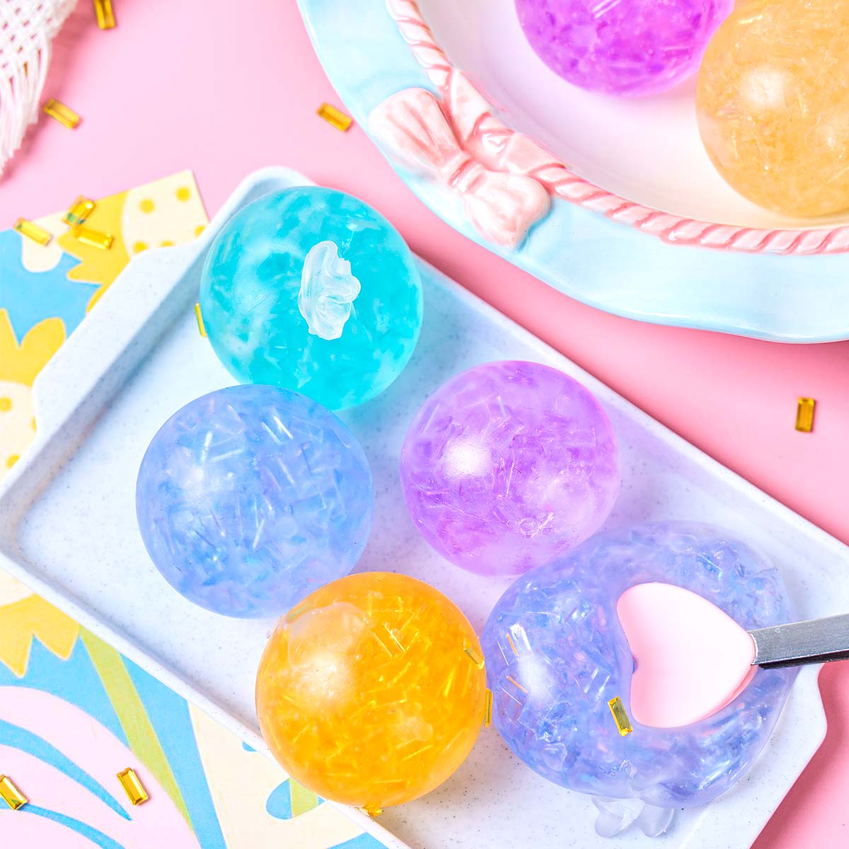 6개 투명 소프트 TPR 빈 볼 스킨 DIY 수제 버블 - Bocce Ball Set 리뷰 및 가격
