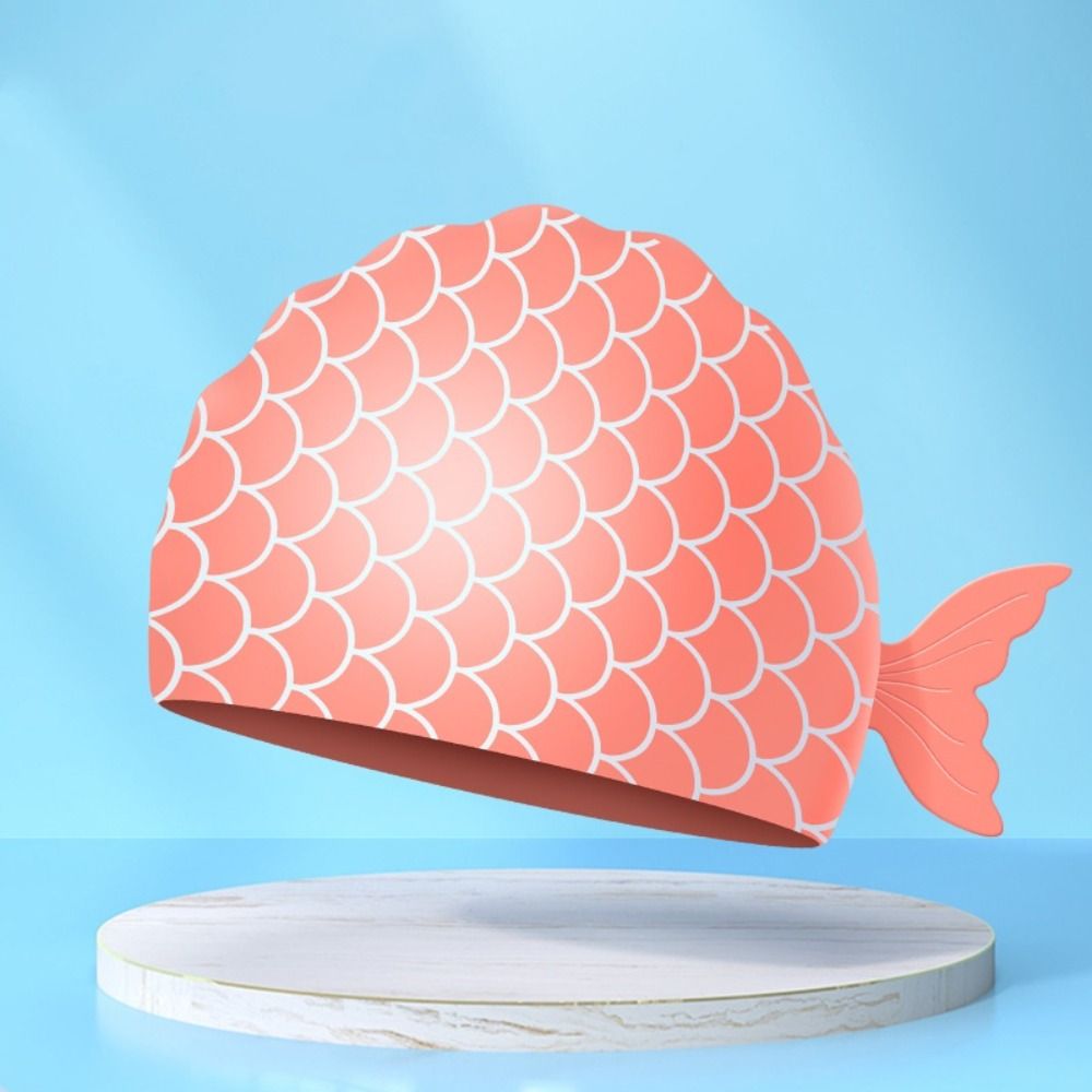 귀여운 물고기 어린이 수영 모자 만화 귀 보호 실리콘  - Swim Cap Silicone 리뷰 및 가격