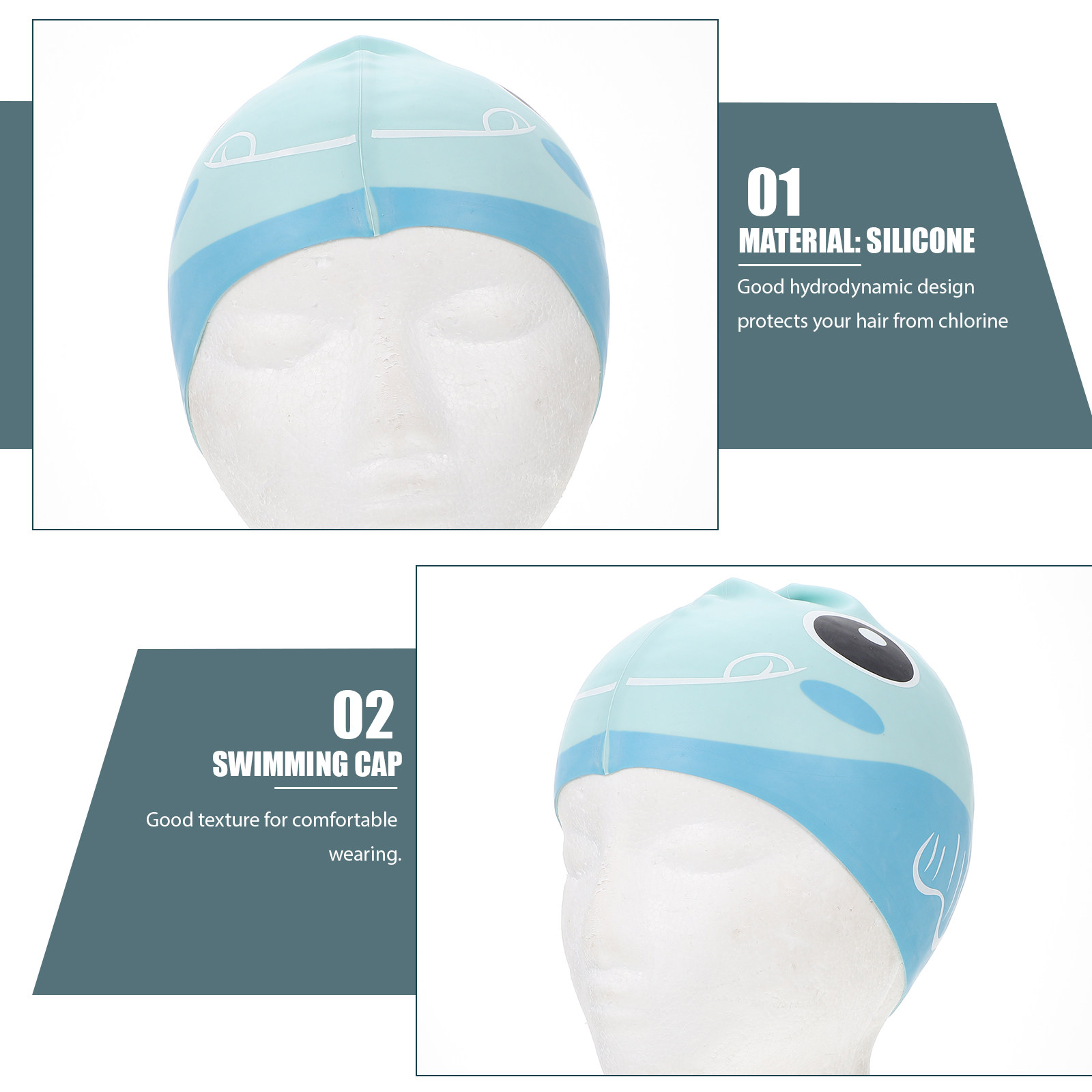 실리콘 수영 모자 만화 어린이 모자 확장형 챙 방수 경 - Swim Cap Silicone 리뷰 및 가격