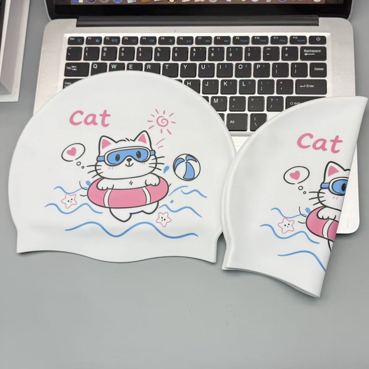 귀여운 새끼 고양이 실리콘 수영모 (여성용), 성인용  - Swim Cap Silicone 리뷰 및 가격