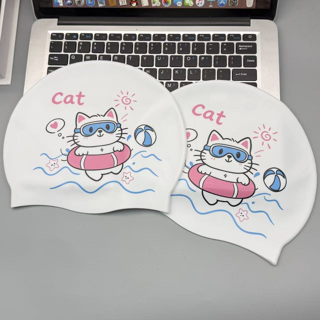 귀여운 새끼 고양이 실리콘 수영모 (여성용), 성인용  - Swim Cap Silicone 리뷰 및 가격
