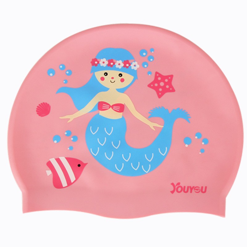 어린이용 실리콘 만화 수영모 방수 여자아이 전문 귀 보 - Swim Cap Silicone 리뷰 및 가격
